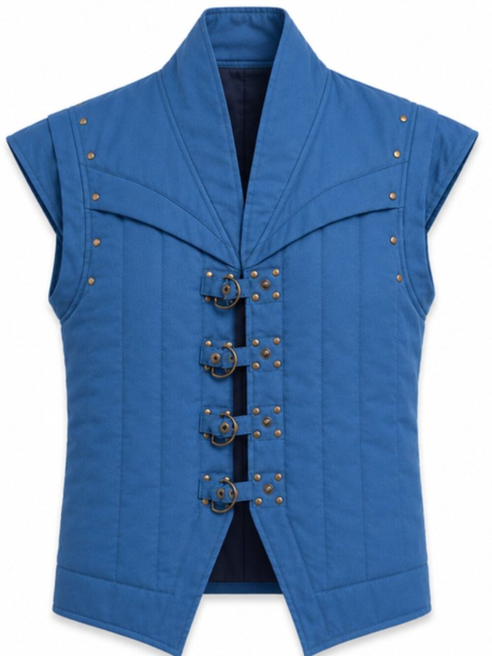 Unisex Flynn Rider Blue Vest | Renaissance Medieval Prince Cosplay Vest